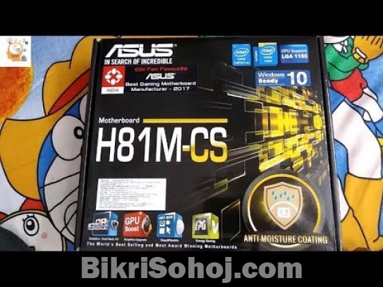 ASUS Genuine H81M-CS 4th Gen Intel Motherboard